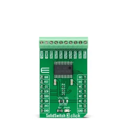 Produktfoto 1 von MikroElektronika BD8LB600FS-C Entwicklungsbausatz Spannungsregler, SolidSwitch 3 Click Lastschalter, für mikroBUS-Socket