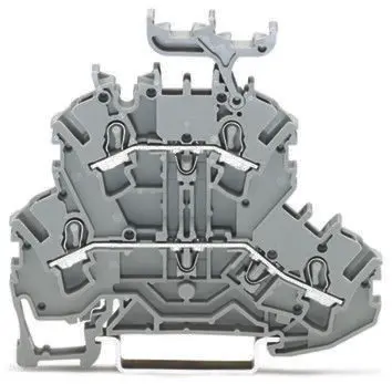 Produktfoto 1 von WAGO Anschlussklemmenblock für Durchkontaktierung 2 Grau, 2.5mm², 500V Zugfederklemme ATEX, IECEx
