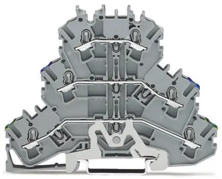 Produktfoto 1 von WAGO Anschlussklemmenblock für Durchkontaktierung 3 Grau, 2.5mm², 500V Zugfederklemme ATEX, IECEx