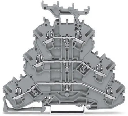 Produktfoto 1 von WAGO Anschlussklemmenblock für Durchkontaktierung 3 Grau, 2.5mm², 500V Zugfederklemme IECEx, ATEX