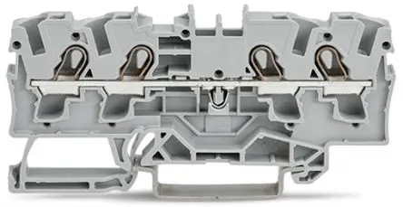 Produktfoto 1 von WAGO Anschlussklemmenblock 1 Grau, 4mm², 800V Zugfederklemme IECEx/ATEX