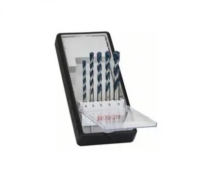 Produktfoto 1 von Bosch Wolframcarbid-Spitze Mauerwerk Satz 4 mm → 8 mm, 5-teilig für Mehrmaterial