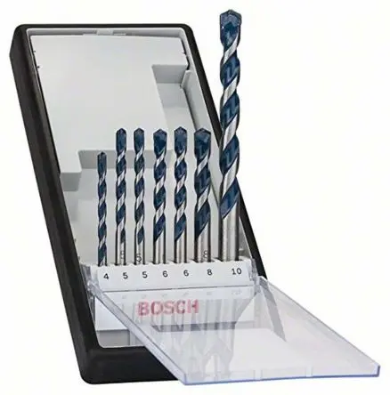 Produktfoto 1 von Bosch Wolframcarbid-Spitze Mauerwerk Satz 4 mm → 10 mm, 7-teilig für Mehrmaterial