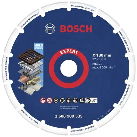 Produktfoto 1 von Bosch EXPERT Diamond Metal Wheel Diamant Ø 180 mm / Stärke 10 mm 1 pro Paket