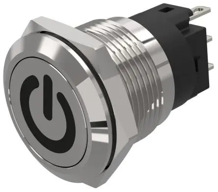 Produktfoto 1 von EAO 82 Druckschalter Tastend Panel Ø 19 mm, 1-poliger Umschalter / 3A 240 V dc 240 V ac, IP65, IP67