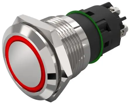 Produktfoto 1 von EAO 82 Rot, Grün Anzeige, Schraube 24V dc 19 mm, IP67, IP65