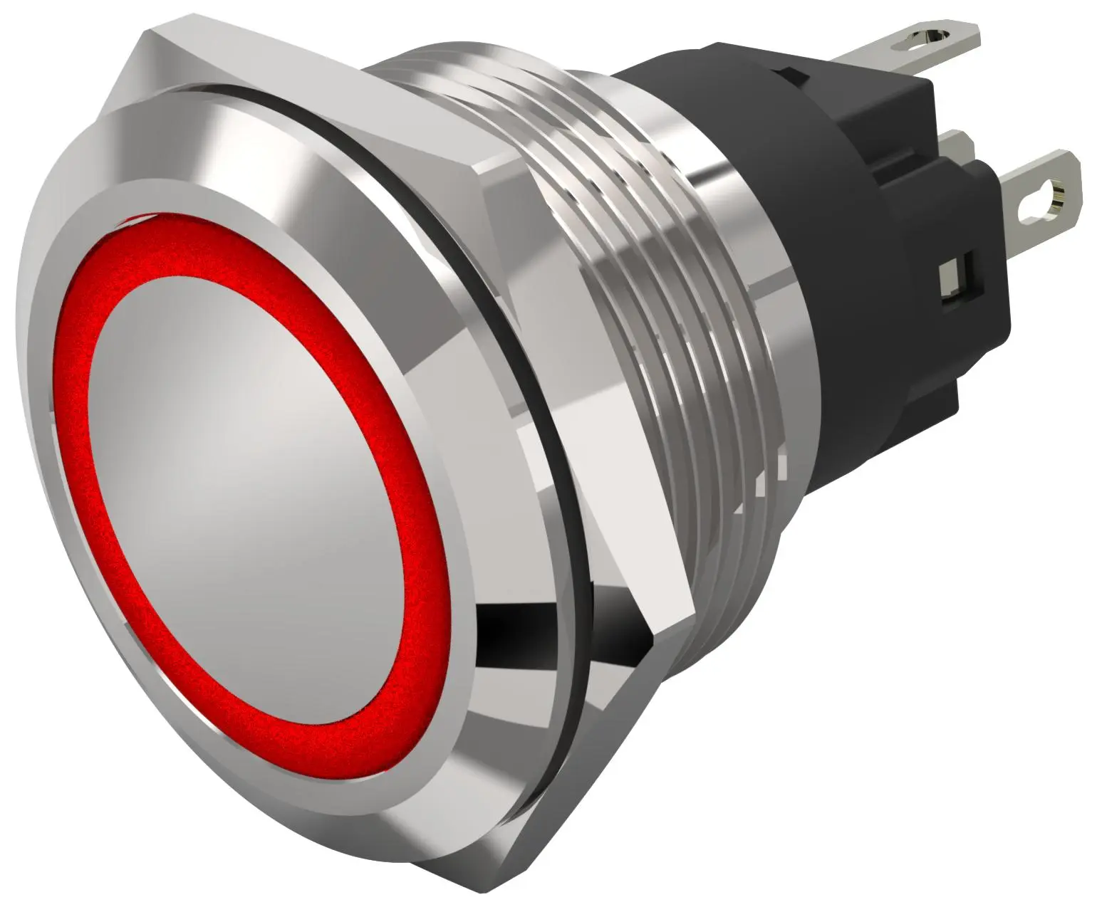 Produktfoto 1 von EAO 82 Beleuchtete Drucktaste Rot Beleuchtet Rastend Panel Ø 22 mm, 1-poliger Umschalter / 3 A 240 V dc 240 V ac, IP40,