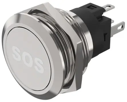 Produktfoto 1 von EAO 82 Beleuchtete Drucktaste Weiß Beleuchtet Tastend Panel Ø 22 mm, 1-poliger Umschalter / 3A 240 V dc 240 V ac, IP65,