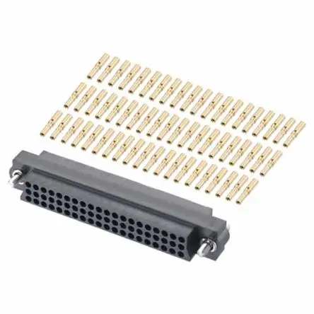 Produktfoto 1 von HARWIN M83-LFD1F2 PCB Steckverbinder-Satz, Verbinder-Kit 60 x Trommel-Crimpkontakte lose, Dreireihiges Gehäuse mit