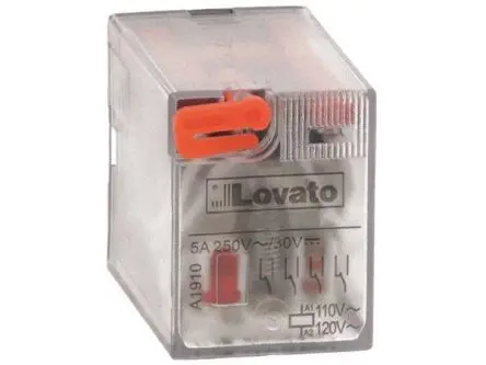 Produktfoto 1 von Lovato HR602C Relais ohne Verriegelung 110V ac Spule 2-poliger Umschalter 7A
