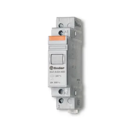 Produktfoto 1 von Finder 22 Monostabiles Relais 120V ac Spule SPST DIN-Hutschiene 20A 1.25 W