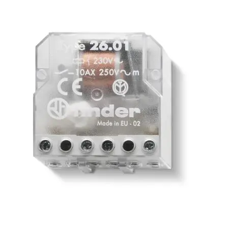 Produktfoto 1 von Finder Relais 12V ac Spule SPST Panel 10A 4.5 VA