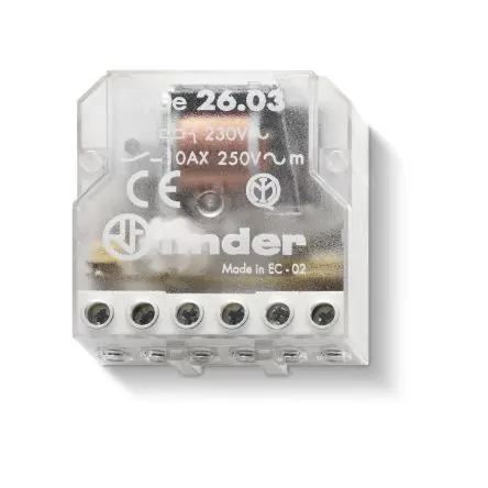 Produktfoto 1 von Finder Stromstoßschalter modular 48V ac Spule SPST Panel 10A 4.5 VA