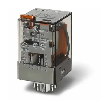 Produktfoto 1 von Finder 60 Relais 12V ac Spule 2 Wechsler 6A 2.2 W