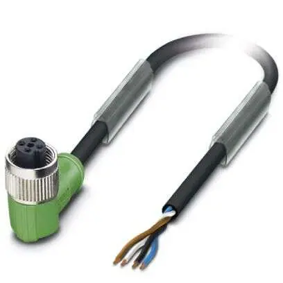 Produktfoto 1 von Phoenix Contact 0-PVC/M12FR, SAC-4P-10, 4-polig Sensor-Betätigungselementkabel, M12 Buchse, Länge 10 m