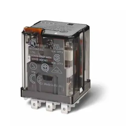 Produktfoto 1 von Finder 62 Relais 120V ac Spule Dreipoliger Umschalter 16A 1.4 kΩ 3 VA