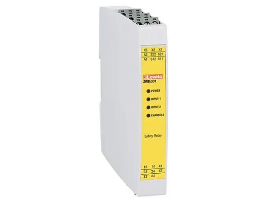 Produktfoto 1 von Lovato Sicherheitsrelais, 24V ac/dc, 1-Kanal, 4 Sicherheitskontakte Not-Aus, Automatisch