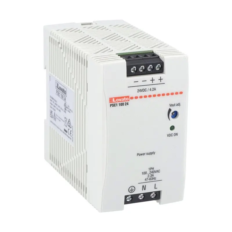 Produktfoto 1 von Lovato PSE DIN-Schienen Netzteil DIN-Schienen Netzteil 24V dc / 4.2A 100W 100 → 240V ac