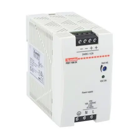Produktfoto 1 von Lovato PSE DIN-Schienen Netzteil DIN-Hutschiene 375 V dc, 264V ac AC / 4.2 A 24V dc DC 100 W