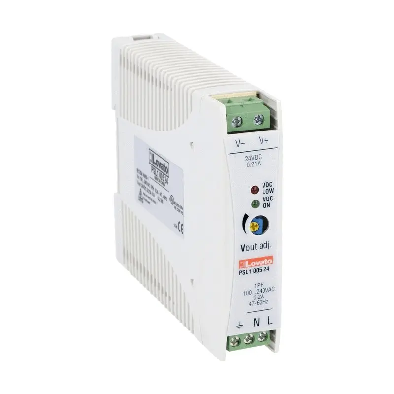Produktfoto 1 von Lovato PSL1 DIN-Schienen Netzteil Getaktet 24V dc / 210mA 5W 100 → 240V ac