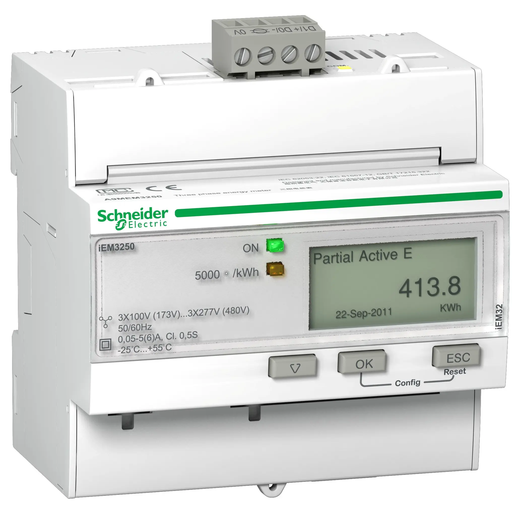 Produktfoto 1 von Schneider Electric IEM3250 Energiemessgerät LCD / 3-phasig