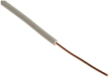 Produktfoto 1 von RS PRO Schaltdraht, 20 AWG 500 m Weiß Ø 2.05 mm 1 Litzen Polyvinylchlorid