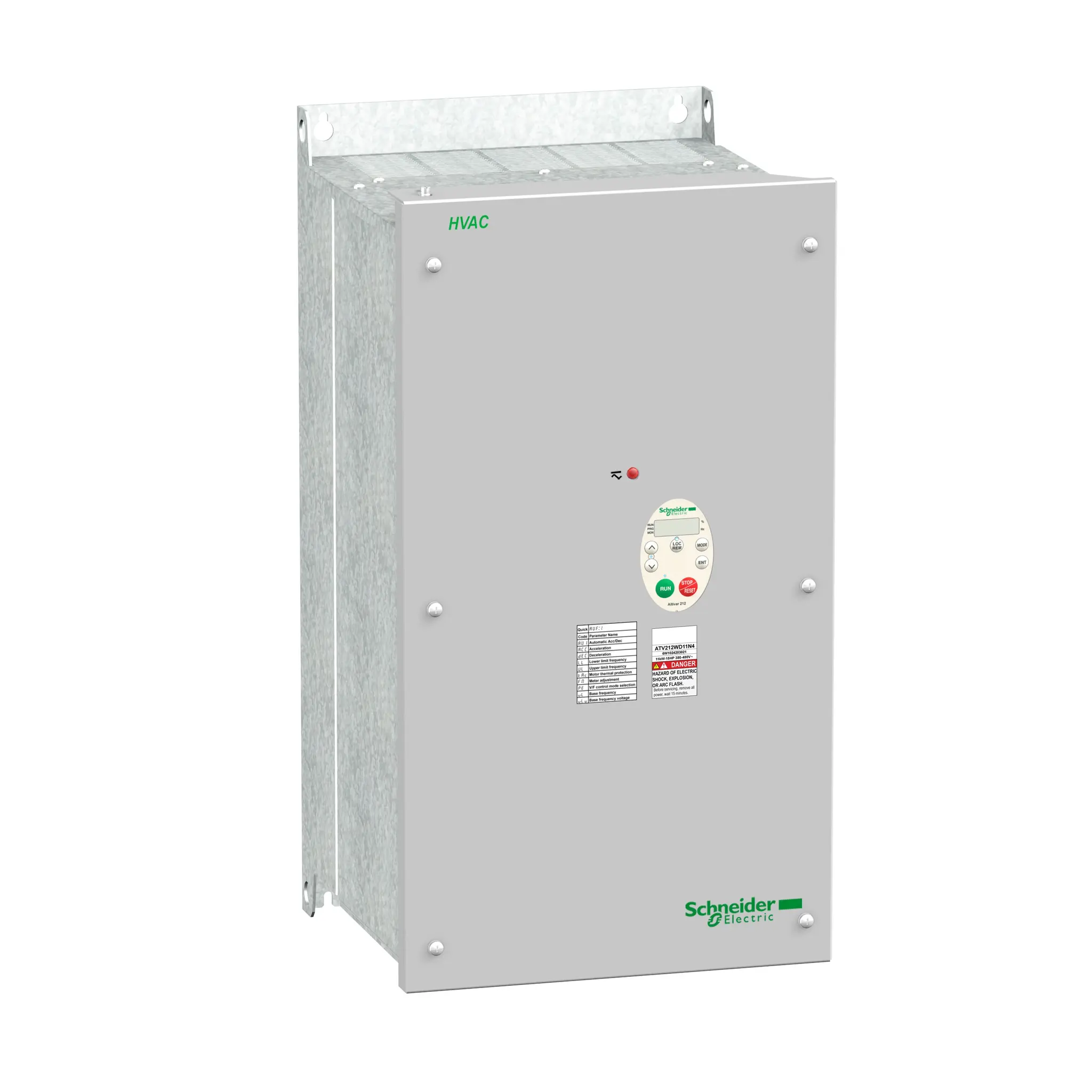 Produktfoto 1 von Schneider Electric ATV 212 3-Phasen Frequenzumrichter 11 kW 480 V 3.7 A 200Hz