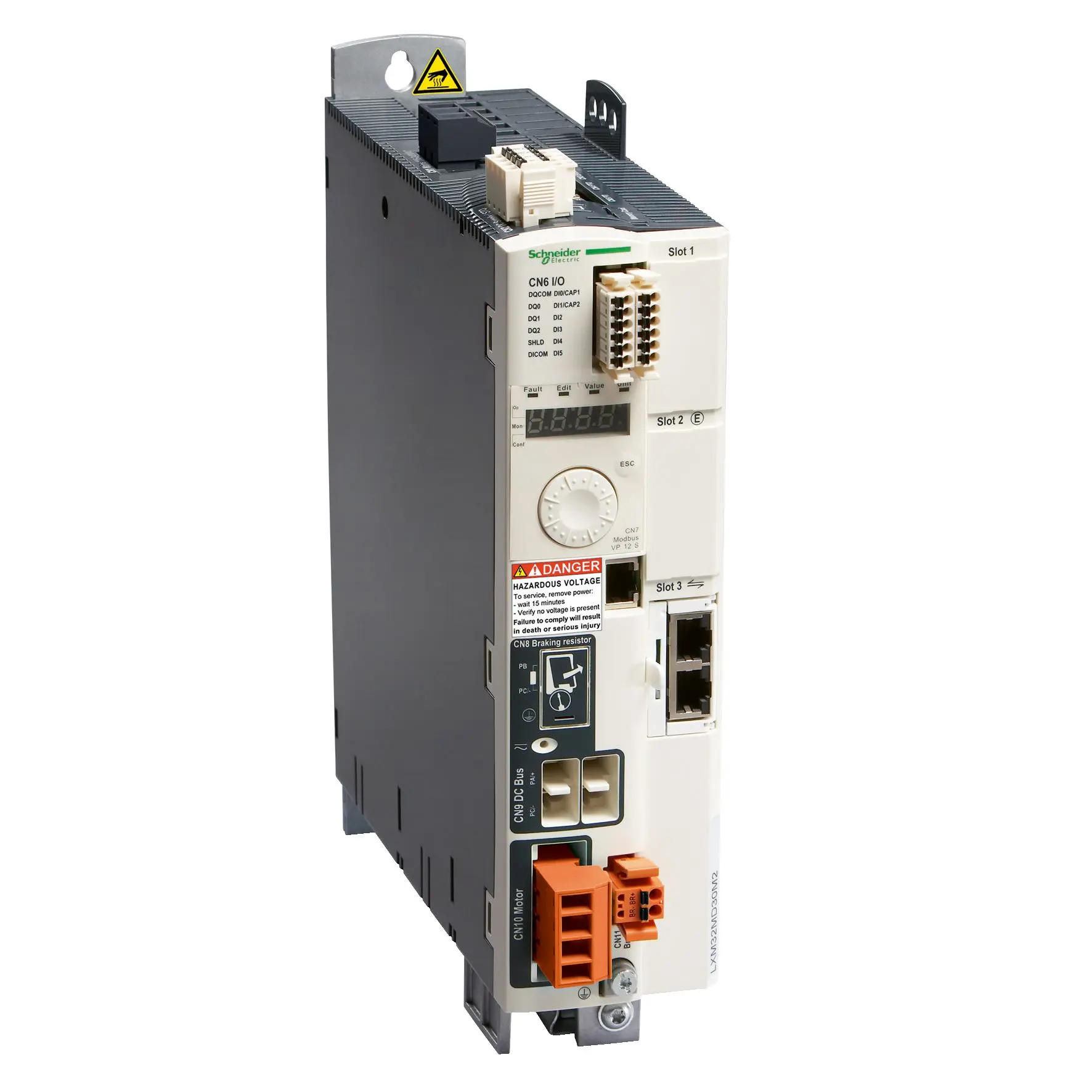 Produktfoto 1 von Schneider Electric Servoantrieb, 3-phasig, 208/480 V, Encoderfeedback-Steuerung / 3 A 0.9 kW