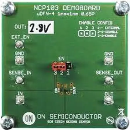 Produktfoto 1 von onsemi Evaluierungsplatine, 2,8-V-LDO-EVALUATIONSBRETT LDO-Spannungsregler, für NCP103