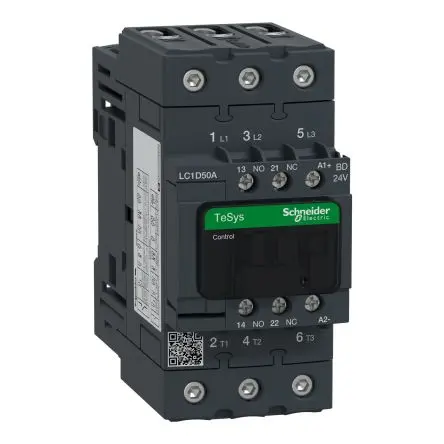 Produktfoto 1 von Schneider Electric LC1D Schütz 24V dc-Spule, 3-polig / 50 A 30 kW 3 Schließer