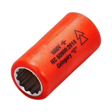 ITL Insulated Tools Ltd 3/8 in 12-Kant Buchse SW 20 mm Vierkant VDE 1000V zugelassen x 49mm