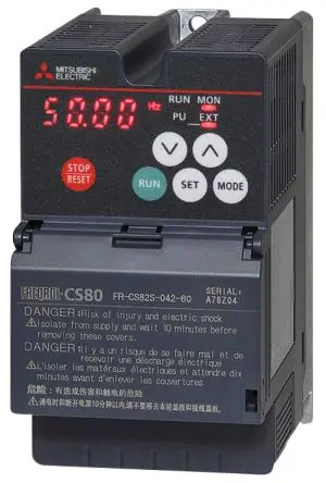 Produktfoto 1 von Mitsubishi Electric FR-CS80 1-Phasen Frequenzumrichter 0.75 kW 240V ac 4.2 A 120Hz