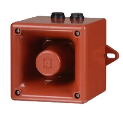 e2s A105N Elektronischer Signalgeber IP66 24 →260 V 64-Ton ±3dB Rot, Weiß