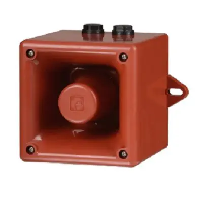 Produktfoto 1 von e2s A105N  Elektronischer Signalgeber IP66 10 →60 V 64-Ton ±3dB Rot, Weiß
