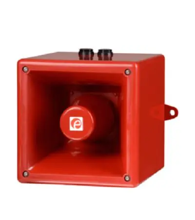 Produktfoto 1 von e2s A121 Elektronischer Signalgeber IP66 100 → 240 V 45-Ton ±3dB Rot