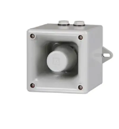 Produktfoto 1 von e2s A105NSONTEL Elektronischer Signalgeber IP66 48 V 3-Ton ±3dB Rot/Grau/Weiß