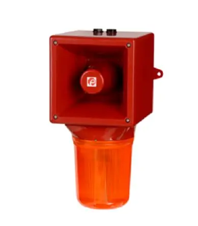 Produktfoto 1 von e2s AB121STR Xenon Blitz-Licht Beacon-Sounder-Kombination 115V Rot, Gelb, Grün, Klar, Blau, Gelb IP65 Wand / 124 dB 126