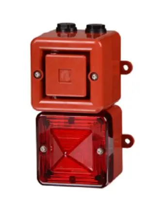 Produktfoto 1 von e2s AL100X Xenon, Filament/Warnsummer, Stroboskop-Licht Alarm-Leuchtmelder 230V Gelb IP66 Wand / 110 dB 110 dB @ 1m