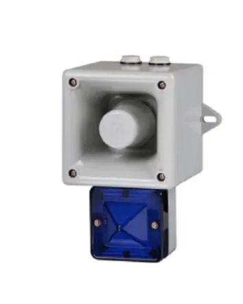 Produktfoto 1 von e2s AL105NSONTEL Xenon, Filament/Warnsummer-Licht ragbare Signalleuchte/Sirene für Telefon 230V Matt, Klar, Blau, Gelb,