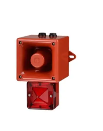 Produktfoto 1 von e2s AL105NX Xenon, Filament/Warnsummer, Stroboskop-Licht Beacon-Sounder-Kombination 24V Grün IP66 Wand / 113 dB 113 dB @