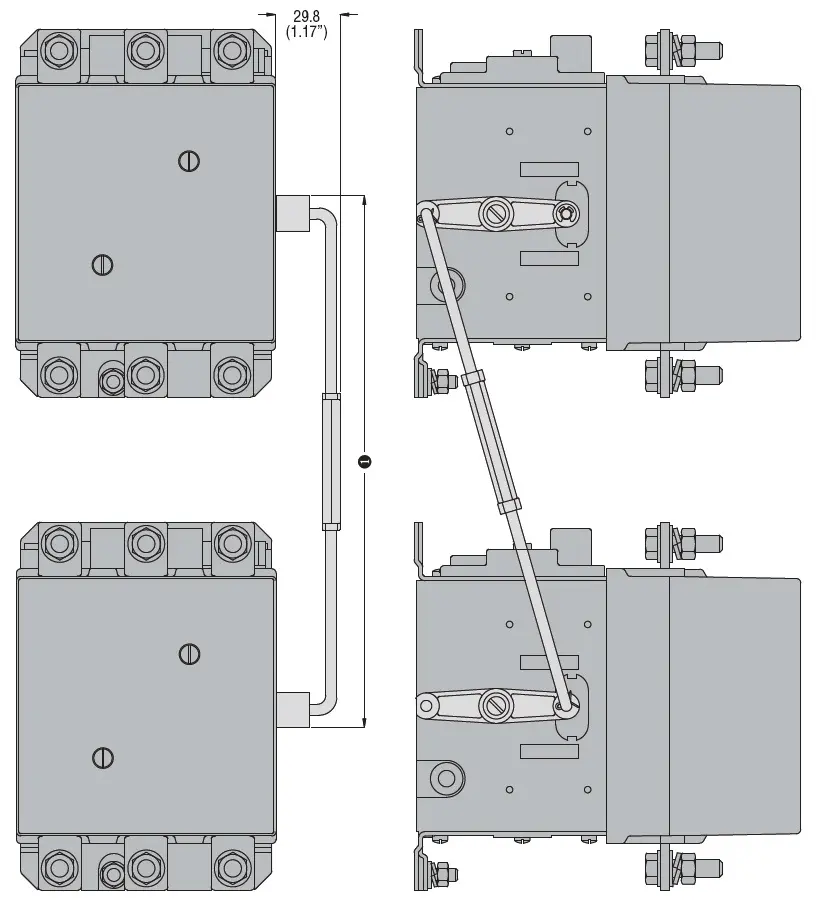 Produktfoto 1 von Lovato Mechanische Verriegelung Mechanische Verriegelung für Schütze der Serie B