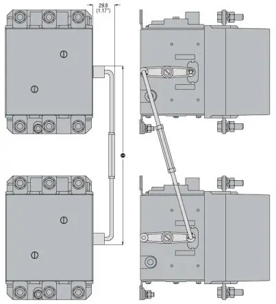 Produktfoto 1 von Lovato Mechanische Verriegelung Mechanische Verriegelung für Schütze der Serie B