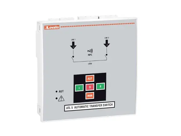 Produktfoto 1 von Lovato ATL Controller, 2 Eing. / 2 Digitaleing. Relais Ausg.Typ Digital Eing.Typ für 2 Stromquellen mit