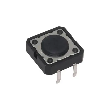 Produktfoto 1 von C & K Taster SPST Taste, Lot SPST NO 4.3 mm Schwarz Oberfläche B. 12mm L. 12 mm