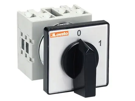 Produktfoto 1 von Lovato GX Nockenschalter 16 A, 1, 3-phasig, 2-Stufen Kurzer schwarzer Griff Schraube, 60 °-Wurfwinkel