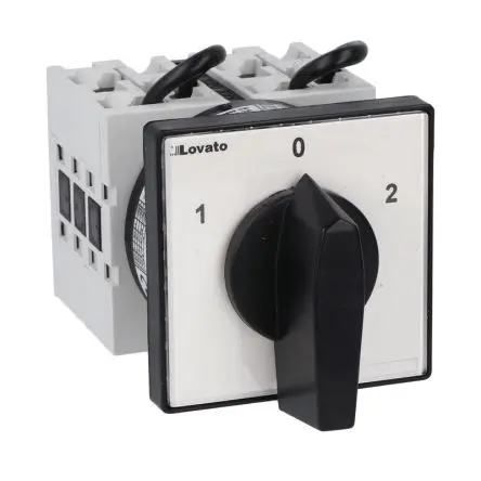 Produktfoto 1 von Lovato GX Nockenschalter 32 A, 3, 1-phasig, 3-Stufen Kurzer schwarzer Griff Schraube, 60 °-Wurfwinkel