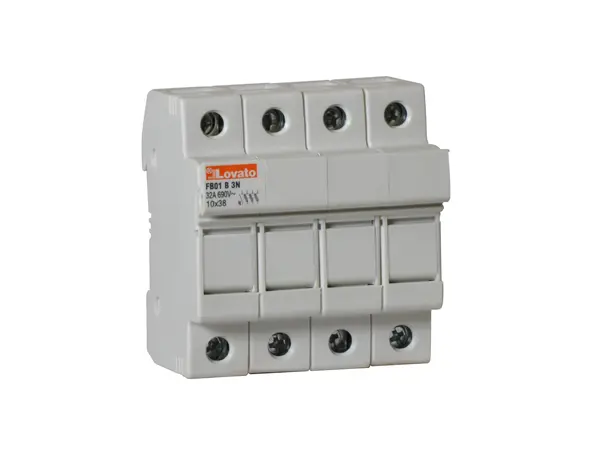 Produktfoto 1 von Lovato Sicherungshalter FB01 für 10 x 38mm Sicherungen 32A 690V ac 3-polig