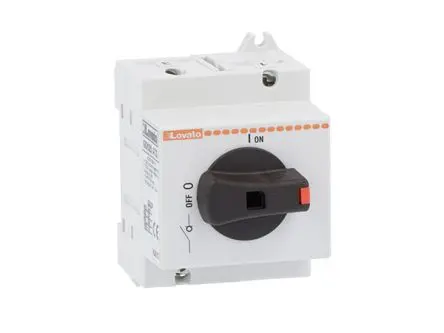 Produktfoto 1 von Lovato GD0 Trennschalter 2-polig DIN-Hutschiene 16A, 25 A Schwarz IP20