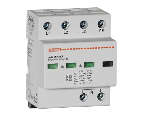 Produktfoto 1 von Lovato, Überspannungsschutz, 1-phasig, 1.5 kV 50 kA DIN-Hutschiene Monoblock SA0B