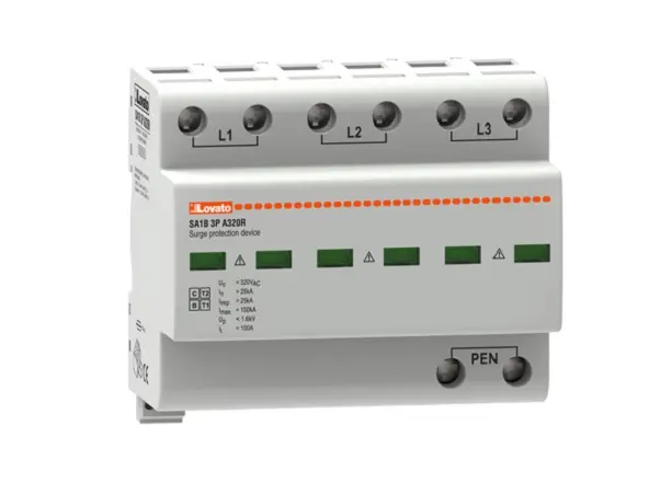 Produktfoto 1 von Lovato, Überspannungsschutz, 1-phasig, 1.4 kV 100 kA DIN-Hutschiene SA SA1B
